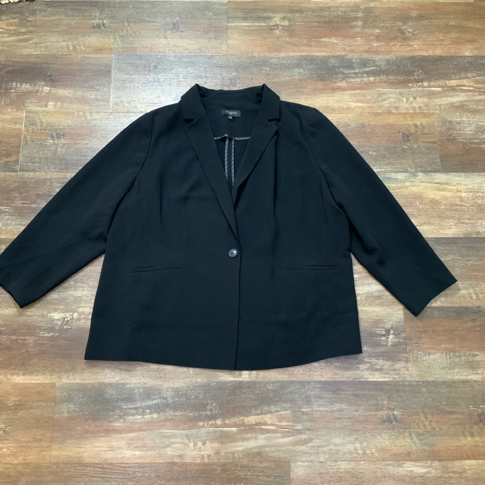 Talbots Plus Easy Travel Single Button Blazer Siz… - image 3